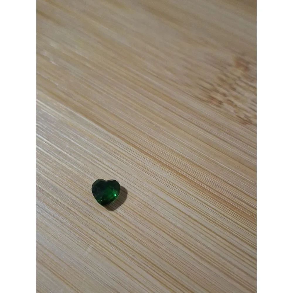 May Birthstone Emerald Green Heart Shaped Floating Locket Charm